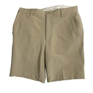 Footjoy FJ Men's Size 33Performance Casual Golf Shorts Beige Chino Flat Front PK